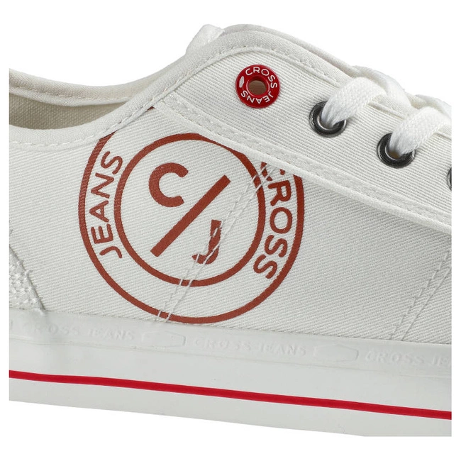Plátenky Cross Jeans - DD1R4034 Biały