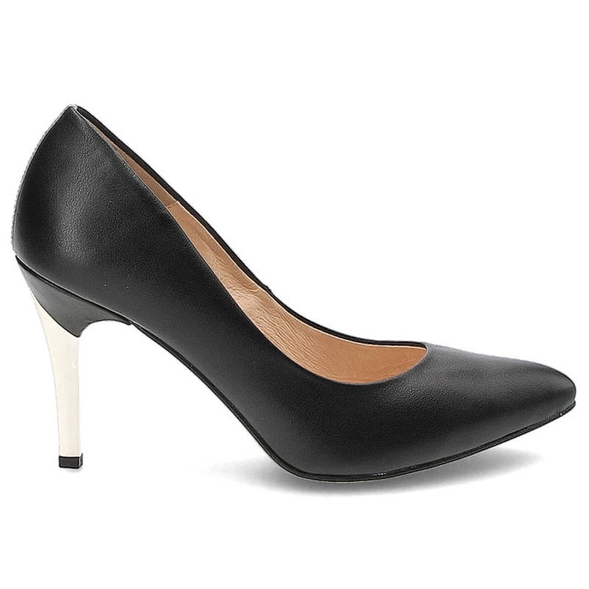 Lodičky Damiss - DS-531/1/A Czarne Lico/Złoto