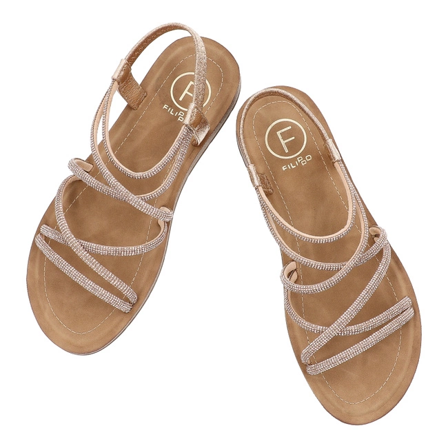 Sandále FILIPPO - DS6884/25 GO Złoty