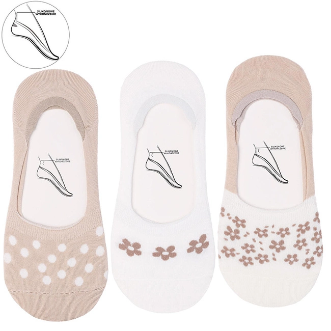 Baleríny MORAJ 3 Pary - CDB200-398 Mix Kolor