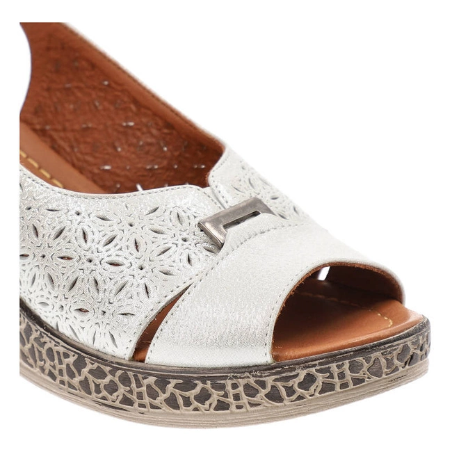 Sandále Lanqier - 44C1064 Srebrny Silver