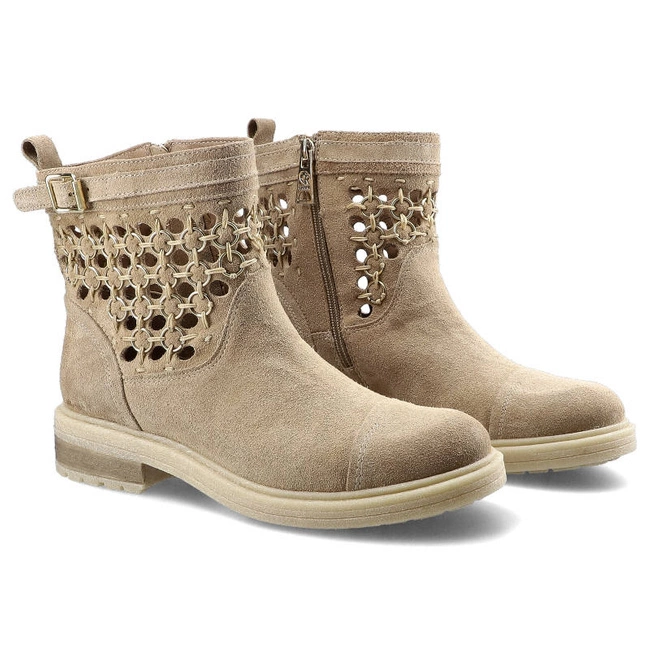 Členkové Topánky Carinii - B7047_-O17-000-000-C48 Beż