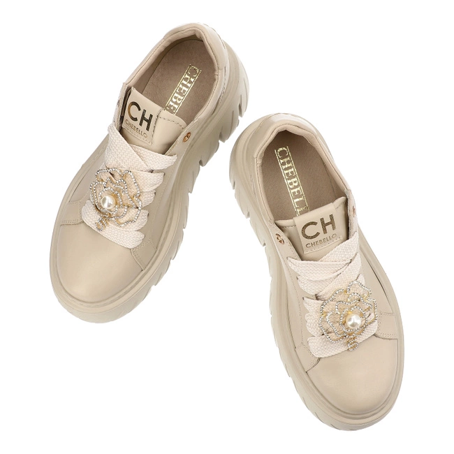 Tenisky Chebello - 4530_-469-000-PSK-S354 Beżowy