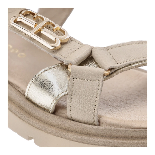 Sandále ARMODO - 40441 V.Taupe+Kryształ Zł.