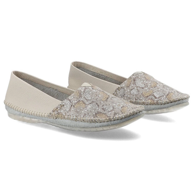 Baleríny Maciejka - 01930-81/00-0 Beż/Gad Złoty