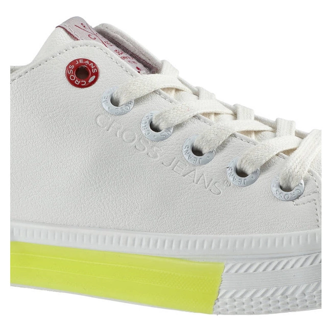 Plátenky Cross Jeans - FF2R4042C Biały/Żółty