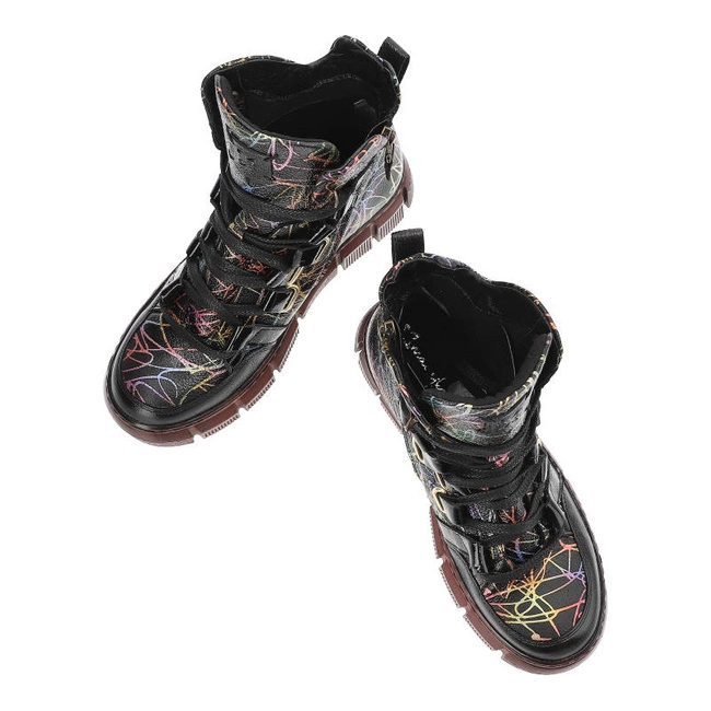 Šnúrovacie Členkové Topánky Maciejka - 06158-01/00-7 Czarny