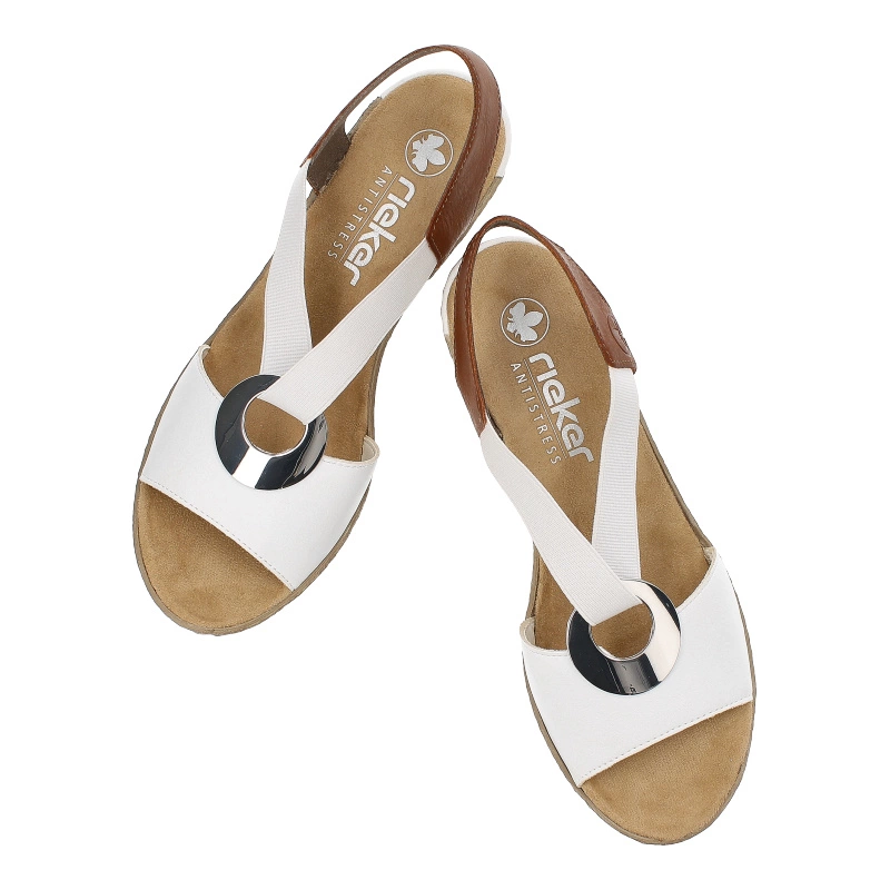 Sandále Rieker - 624H6-81 White Combination