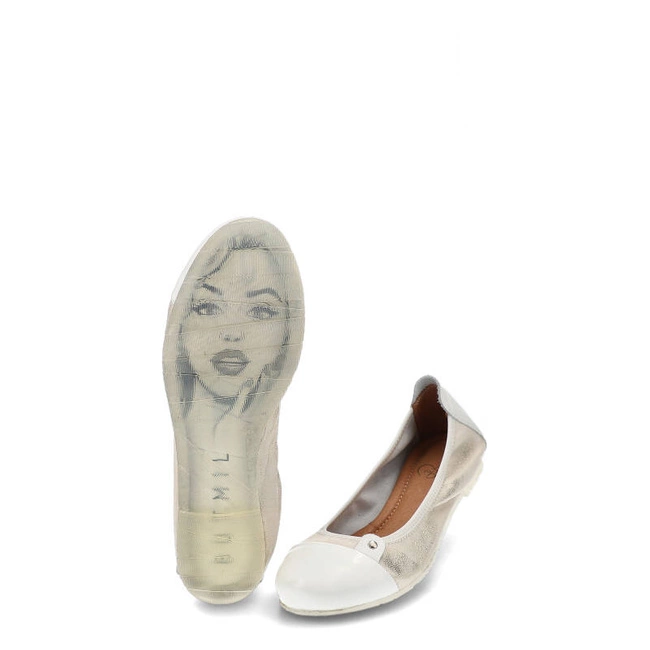 Baleríny La’viano - 290 GOLD ROSSA / BIAŁY