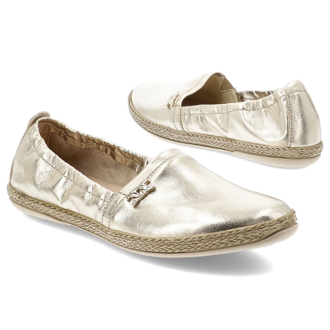 Baleriny ARMODO - 10177 Kryształ Złoto