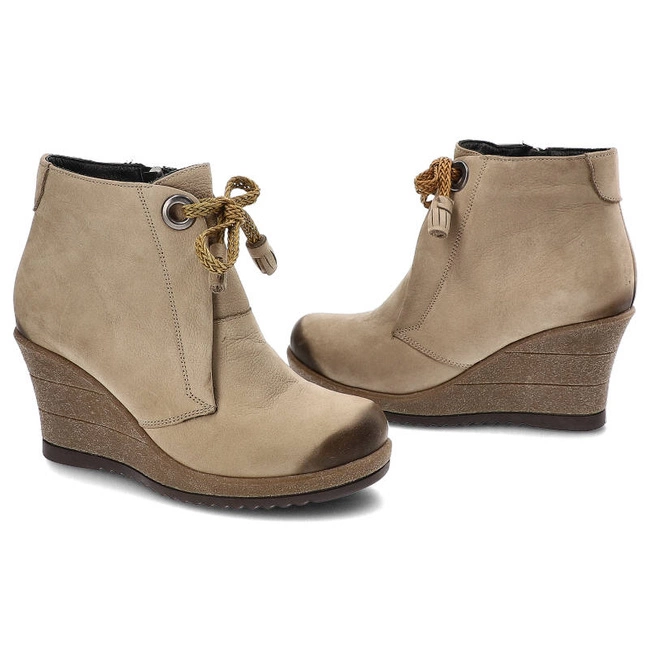 Členkové Topánky Lanqier - 41C372 Beżowy Beige