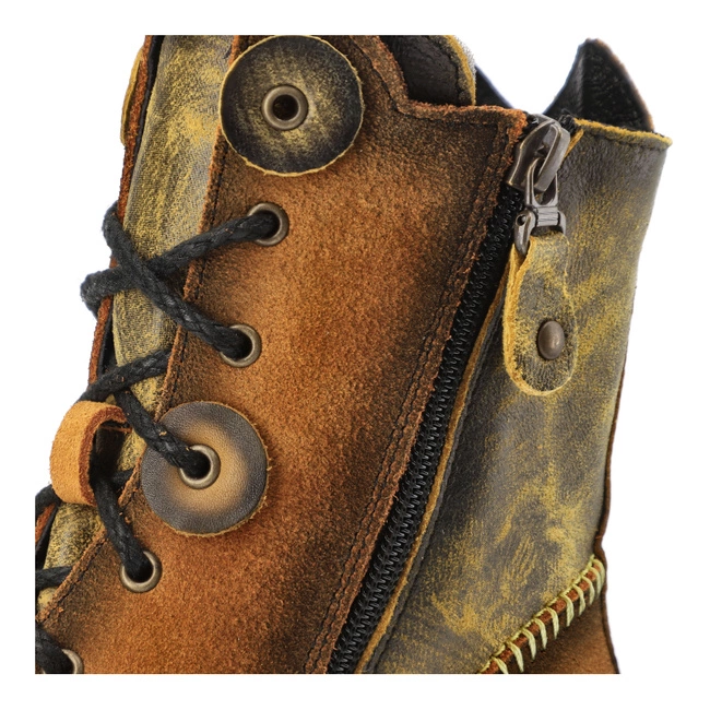 Šnúrovacie Členkové Topánky Maciejka - 06719-07/00-8 Żółty