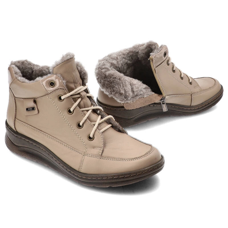 Šnúrovacie Členkové Topánky Helios - 553 Capucino