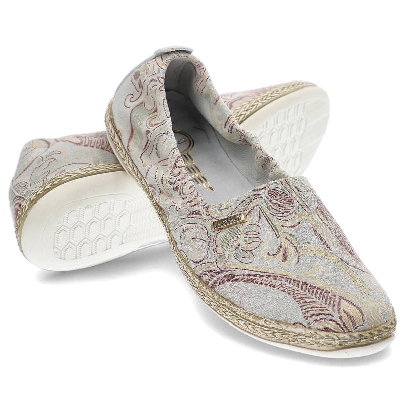 Espadrilky Lemar - 10012 Haft Beżowy