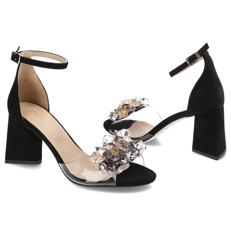 Sandále Damiss - DS-654/A Czarny Zamsz