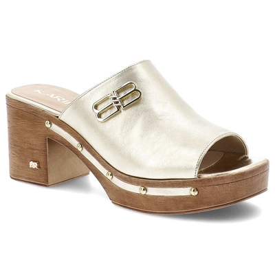 Šľapky KARINO - 5093/074-P Złoty/Lico