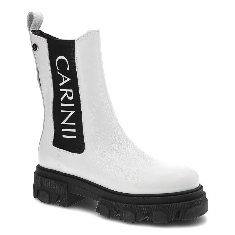 Členkové Topánky Carinii - B8020_-I81-000-000-E33 Czarny/Biały