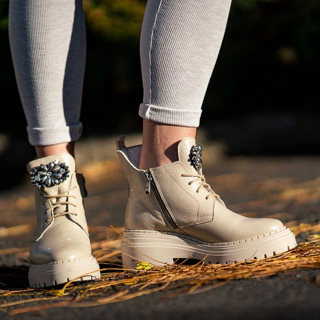 Členkové Topánky Armodo - 03723 Beż G2