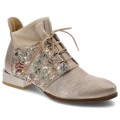 Šnúrovacie Členkové Topánky Maciejka - 04744-25/00-5 Złoto+Kwiaty