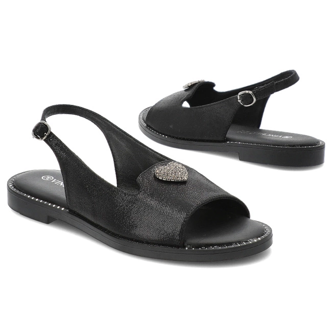 Sandále VINCEZA - 17384 BK Czarny