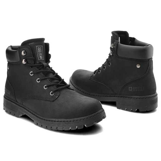 Šnúrovacie Členkové Topánky Big Star - KK174209 Czarny