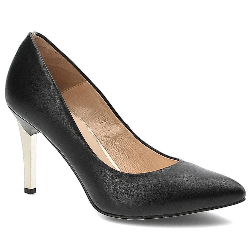 Lodičky Damiss - DS-531/1/A Czarne Lico/Złoto