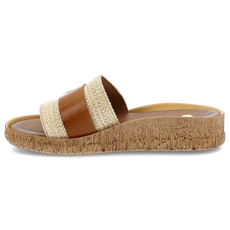 Šľapky ARMODO - 40444 Plecionka Słomka/Bf.Brąz