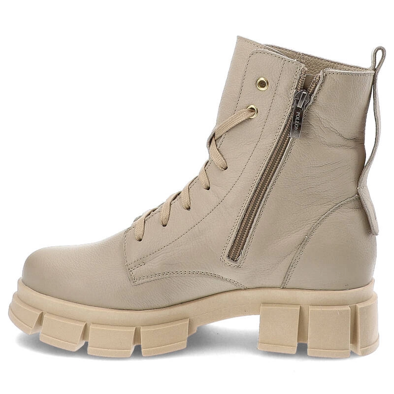 Šnúrovacie Členkové Topánky Pollonus - 5-1583-001 Vanilia Verona