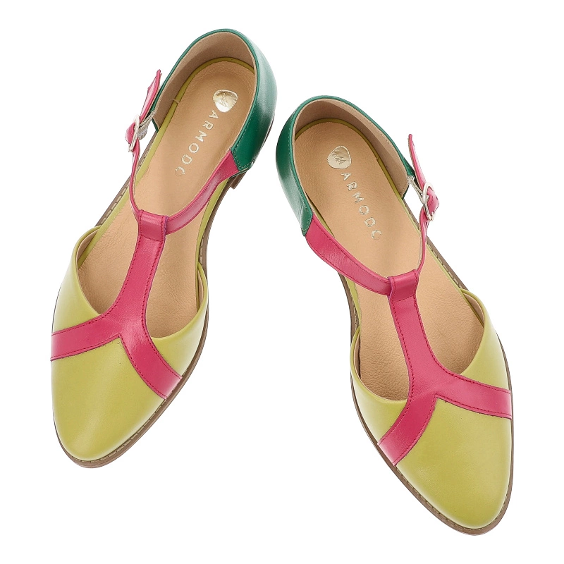 Sandále ARMODO - 4245/35 Limone/Fuksja/Melissa