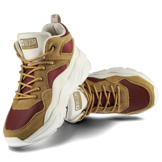 Tenisky Big Star - GG274646 Beż Burgund