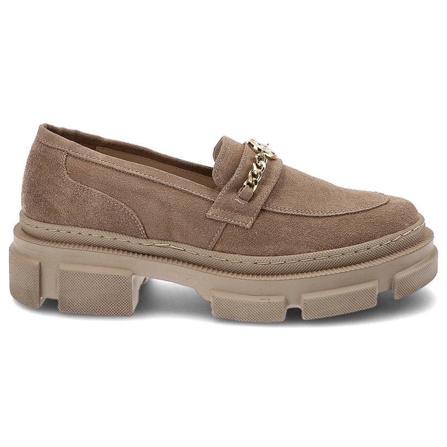 Poltopánky Karino - 4370/008-P Ciemny Beż/Welur