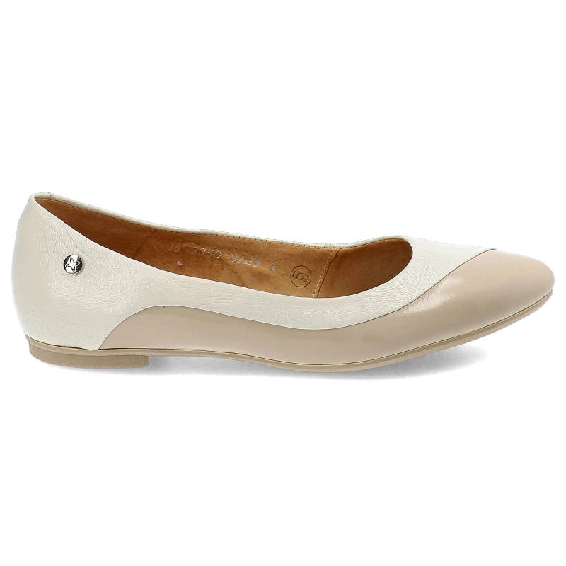 Baleríny Maciejka - 02350-04/00-5 Ecru/Beż Lak