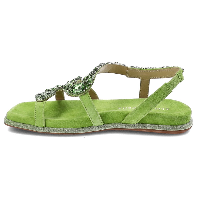 Sandále Alma en Pena - V240840 Suede Lime