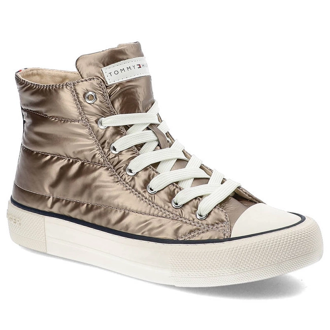 Plátenky Tommy Hilfiger - T3A9-32290-1437686-High Top Lace-Up Sneaker Taupe/Rose 686