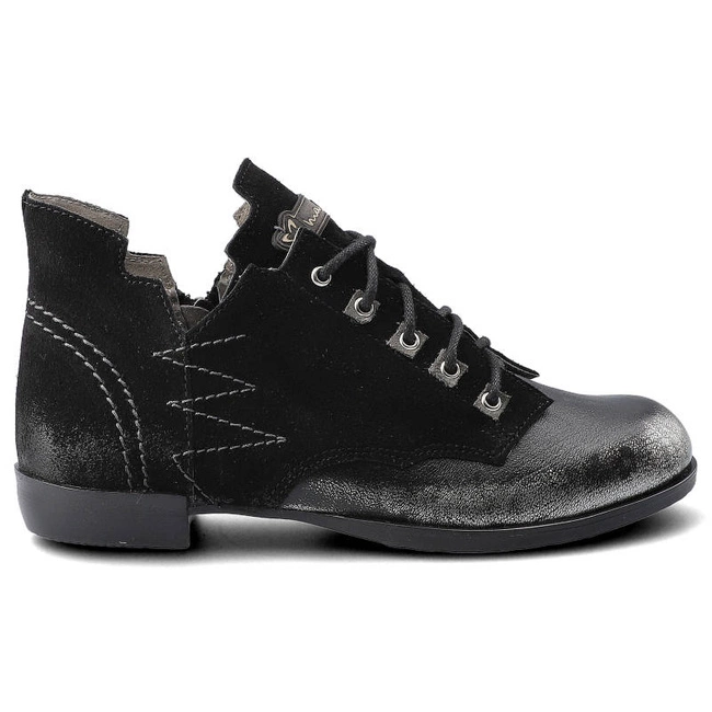 Šnúrovacie Členkové Topánky Maciejka - 2522K-01/00-5 Czarny Na Srebro