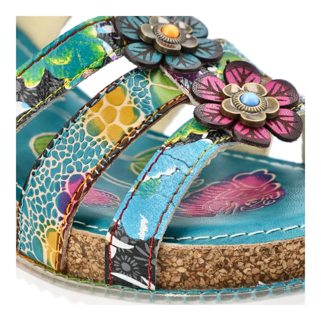 Sandále LAURA VITA - Bonito 30 AS313-30 Turquoise