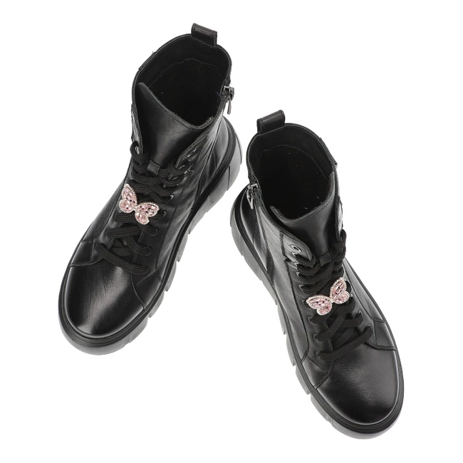 Členkové Topánky Nessi - 24691 Czarny 1