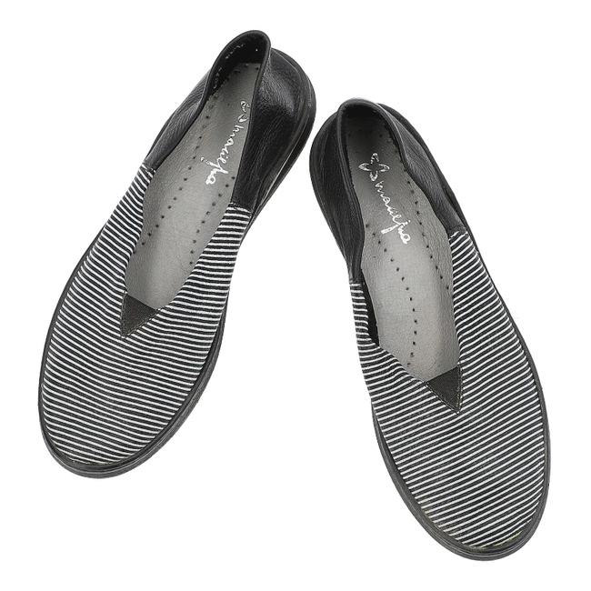 Poltopánky MACIEJKA - 04078-01/00-0 Czarny/Kreski