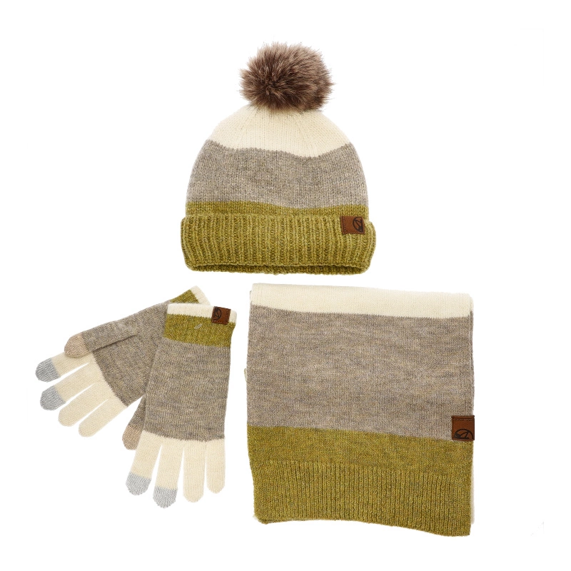 Set: Čiapka, Rukavice, Šál Pepe Moll - 242802 Pack Kaki