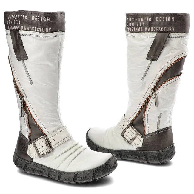 Čižmy Carinii - A9954_187-157-000-160 Biały/Babilonia