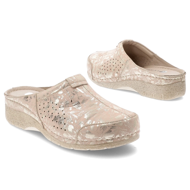 Šľapky ARMODO - 5-1401-024 Pigi Złote Kwiaty