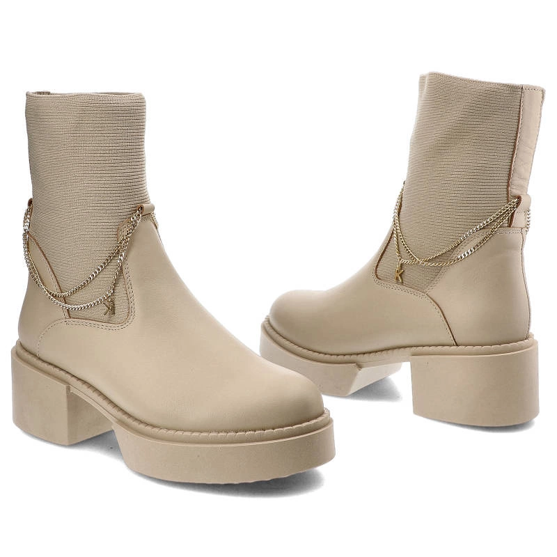 Šnúrovacie Členkové Topánky Karino -  4402/001-F Beż/Lico