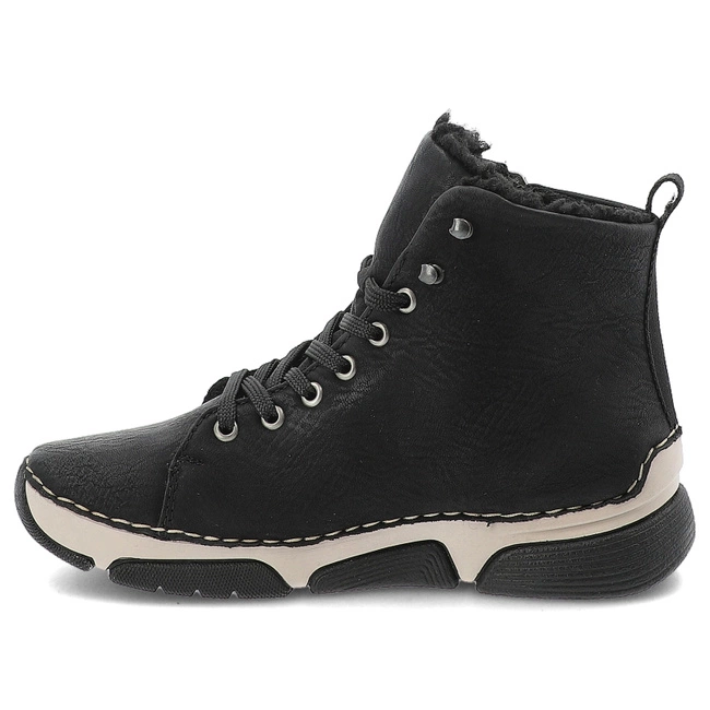 Šnúrovacie Členkové Topánky RIEKER - 45920-01 Black