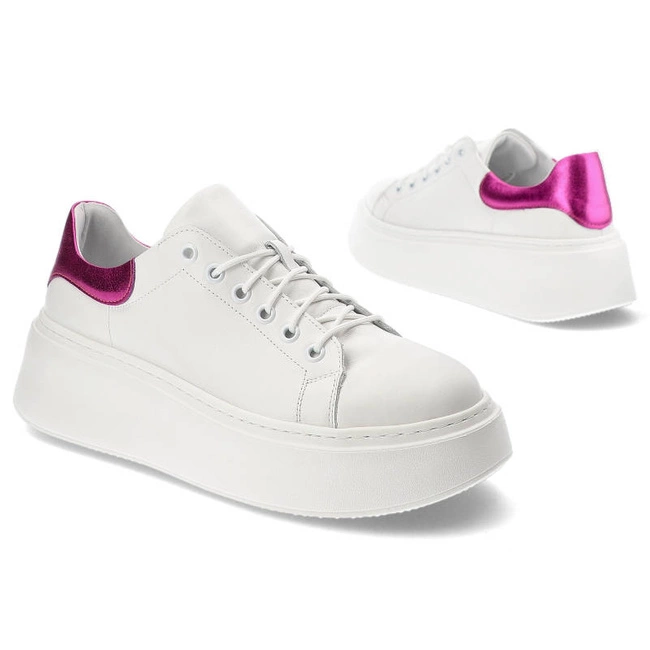 Tenisky Damiss - DS-723 Białe Lico/Fuksja