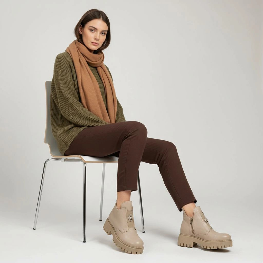 Členkové Topánky Armodo - 60451 V.Taupe+Zł.