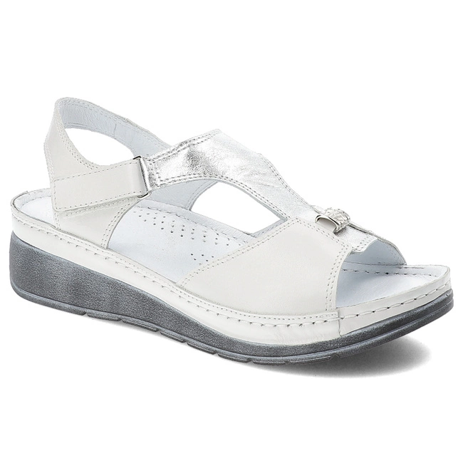 Sandále Armodo - 1000 Biały/Srebro K9-C39