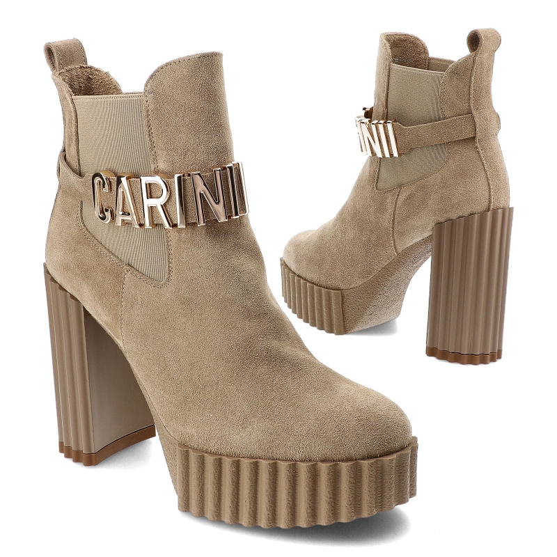 Členkové Topánky Carinii - B9785_-R30-000-000-F10 Beż