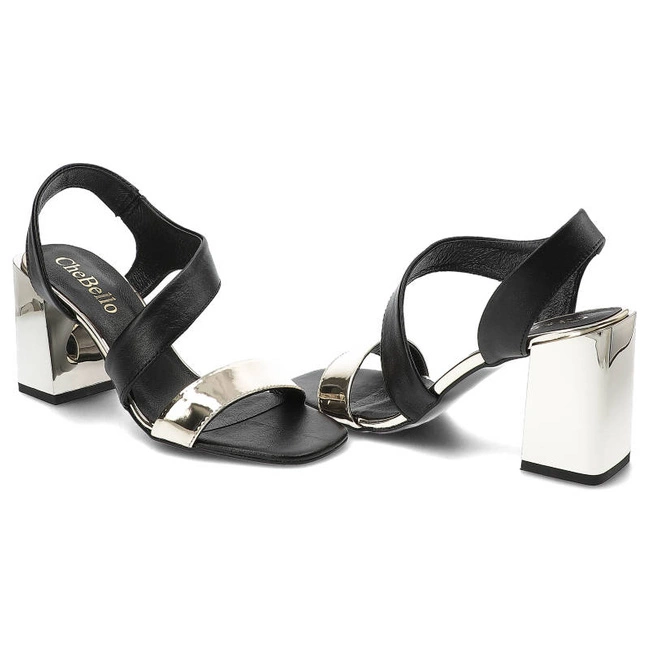 Sandále Chebello - 2880_-064-160-PSK-S183 Złoto/Czarny