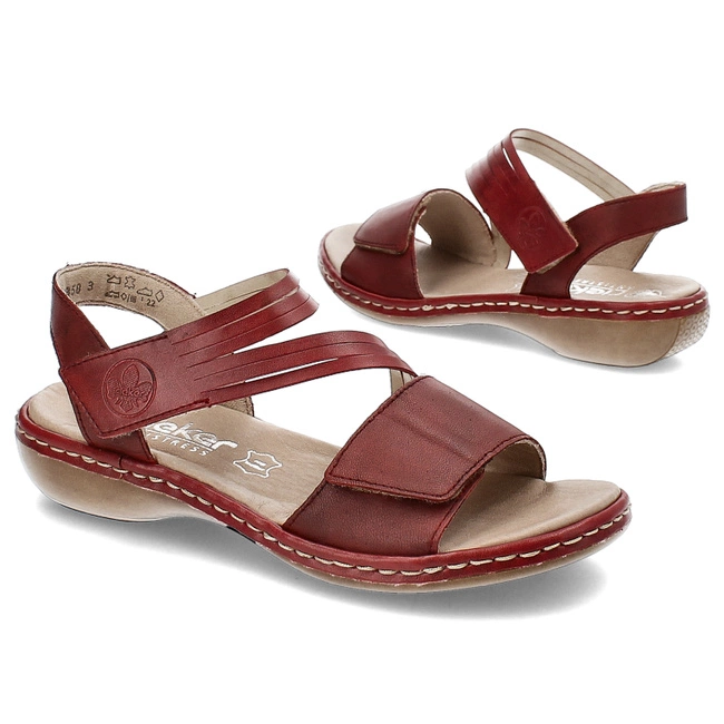 Sandále Rieker - 65964-35 Red