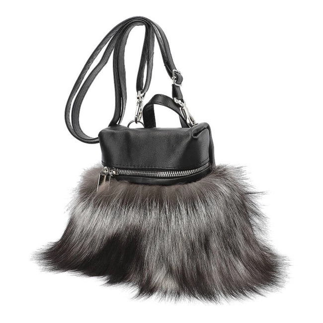 Kabelka Luka-Pelli - T32-11 Z Naturalnym Futrem Z Lisa